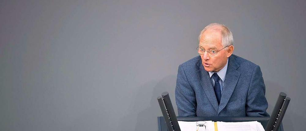 Finanzminister Wolfgang Schäuble: Die Rechnungsprüfer warnen davor, bei den Verhandlungen zum Länderfinanzausgleich die Schuldenbremse zu lockern.