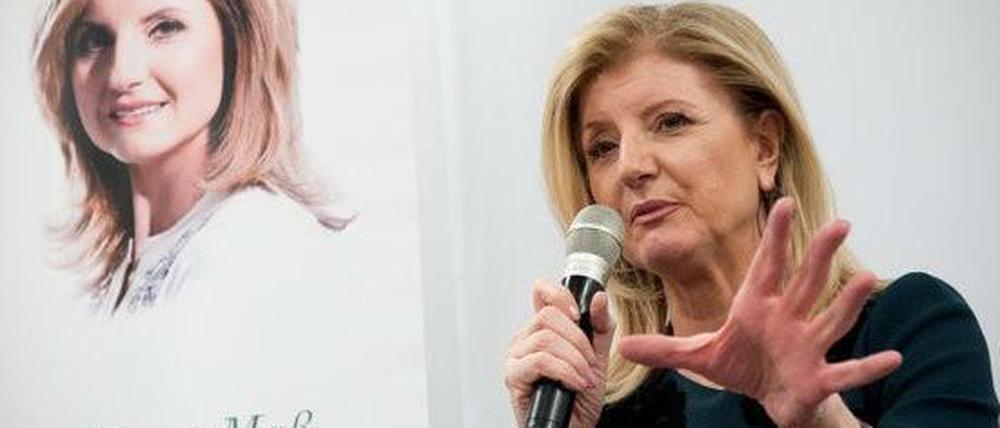 Arianna Huffington bei ihrer Buchpräsentation in der Hertie School of Governance.