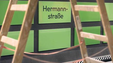 Grün regiert. Die Farbe des Dschungels bestimmt die Optik im neu gestalteten U-Bahnhof Hermannstraße.
