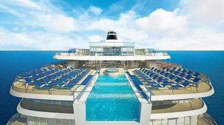 Optische Täuschung. Unendlich soll Schwimmern der Pool an Bord der neuen "Viking Star" vorkommen. Anbieter von Kreuzfahren kämpfen mit solchen Mitteln um ihre Passagiere. 