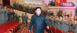 Kim Jong Un - hier auf einem undatierten Archivbild - soll an Gicht leiden und sich die Sprunggelenke gebrochen haben.