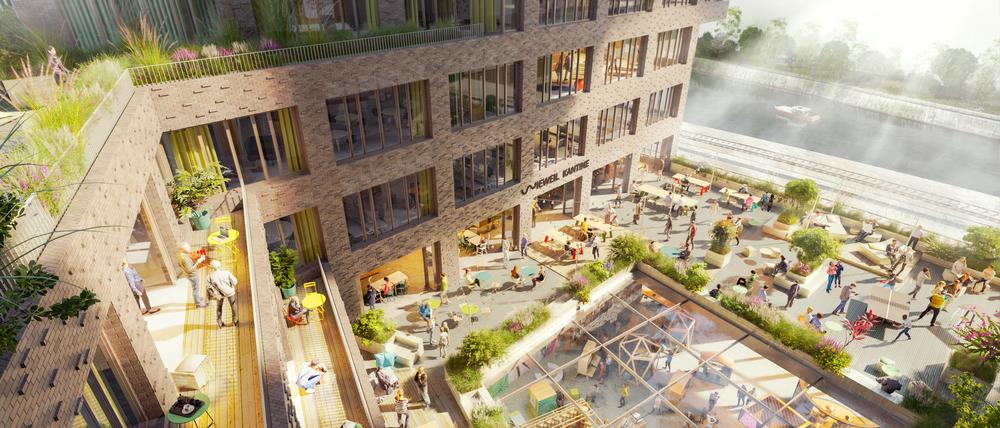 Neben dem Holzmarkt entsteht das „Wieweil“, ein Hochhaus mit grünen Terrassen zu günstigen Mieten.  