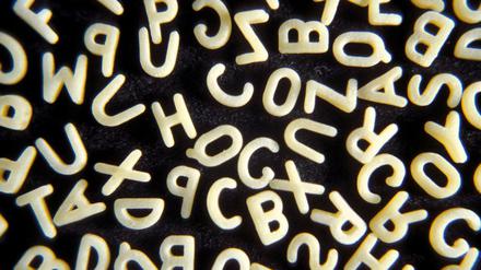 Alle Buchstaben zur Auswahl.