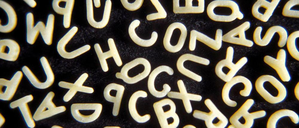 Alle Buchstaben zur Auswahl.