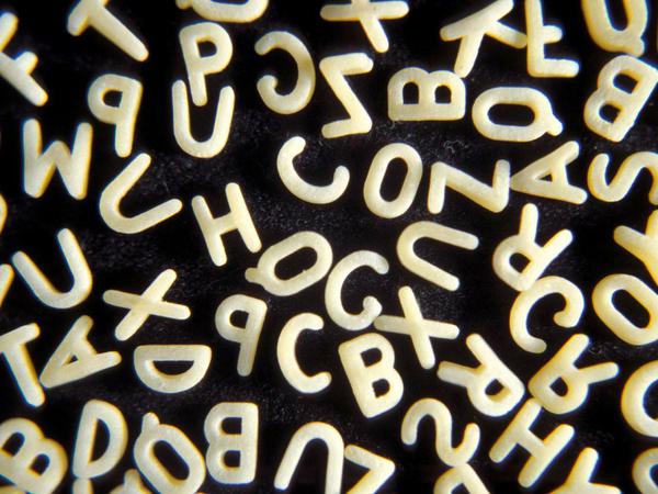 Alle Buchstaben zur Auswahl.