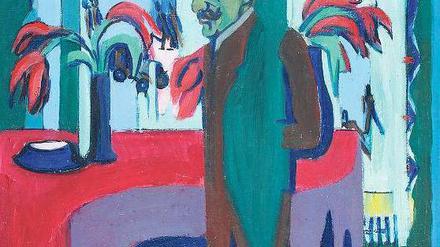 Ernst Ludwig Kirchner porträtierte 1926/28 Max Liebermann in seinem Atelier (Ausschnitt).