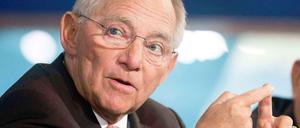 Bundesfinanzminister Wolfgang Schäuble am 9. Oktober 2014 bei einer Veranstaltung zur Herbsttagung von Weltbank und Internationalem Währungsfonds.