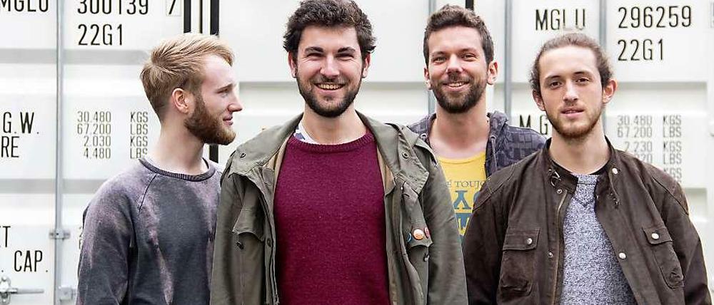 „Jamin Chirer Quartet“ - V.l.n.r. Philip Dornbusch (Drums), Benjamin Geyer (Piano), Thomas Kolarczyk (Kontrabass) und Nils Wrasse (Saxophon).