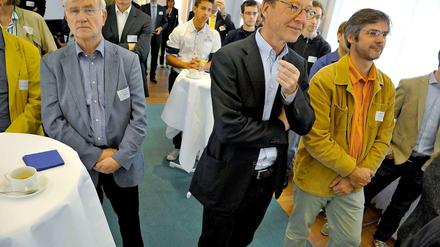 Im Magnus-Haus Berlin wurde die Bekanntgabe des Nobelpreisträgers für Physik 2014 live übertragen aus Stockholm.