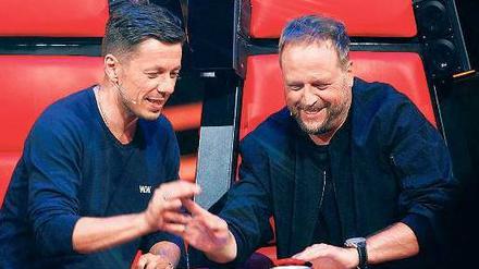 Zwei Mal „Fanta“. Michi Beck (links) und Smudo (eigentlich Michael Bernd Schmidt) besetzen den „Doppelstuhl“ bei „The Voice of Germany“. Die Castingshow startet am Donnerstag bei ProSieben um 20 Uhr 15 und geht dann bei Sat 1 am Freitag weiter