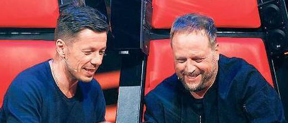 Zwei Mal „Fanta“. Michi Beck (links) und Smudo (eigentlich Michael Bernd Schmidt) besetzen den „Doppelstuhl“ bei „The Voice of Germany“. Die Castingshow startet am Donnerstag bei ProSieben um 20 Uhr 15 und geht dann bei Sat 1 am Freitag weiter