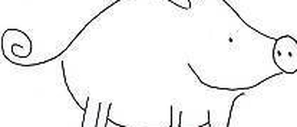 Ferkel Winnifred. Zeichnung auf dem Buchtitel. 