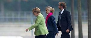 Kanzlerin Merkel auf dem Weg in den Koalitionssausschuss.