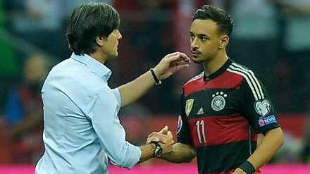 Joachim Löw war zufrieden mit der Leistung von Karim Bellarabi - mit seiner Chancenauswertung allerdings nicht.