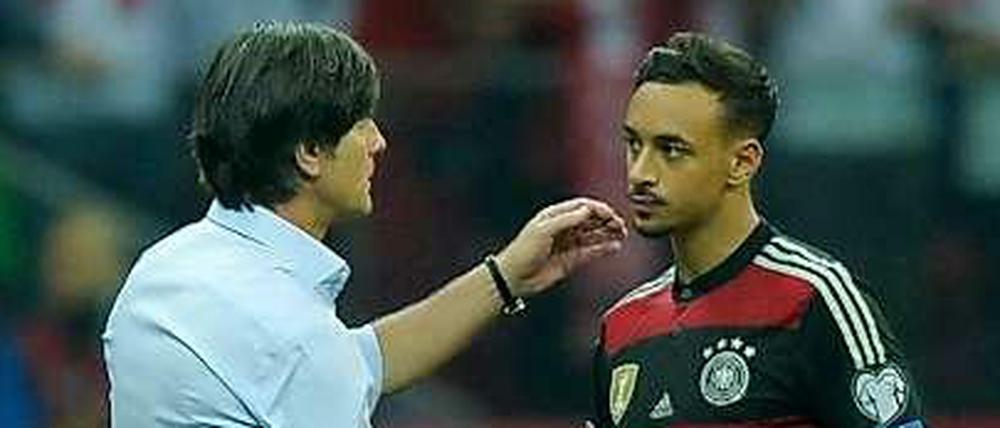 Joachim Löw war zufrieden mit der Leistung von Karim Bellarabi - mit seiner Chancenauswertung allerdings nicht.