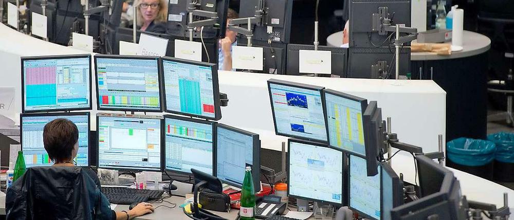 Schlechte Stimmung. An der Frankfurter Börse rutschen die Aktienkurse.