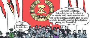 Parade zum 40. DDR-Geburtstag in der Graphic Novel.