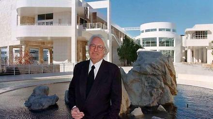 Richard Meier vor dem von ihm entworfenen Getty Center in Los Angeles.