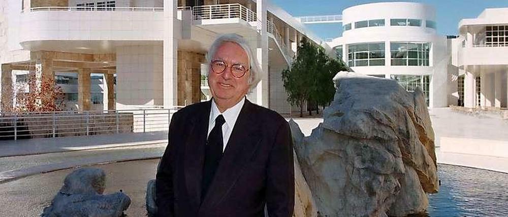 Richard Meier vor dem von ihm entworfenen Getty Center in Los Angeles.