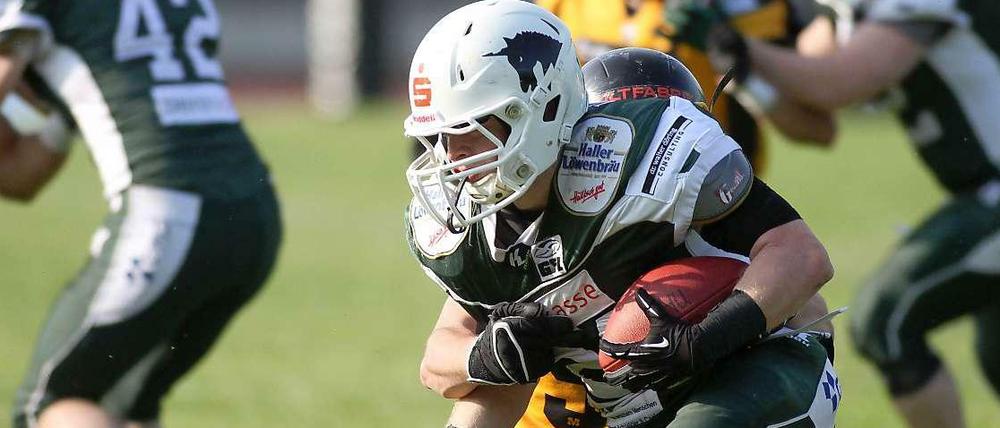 Auf zum nächsten Meistertitel? Die Schwäbisch Hall Unicorns mit Safety Gerhard Jäger fordern Titelverteidiger Braunschweig heraus.