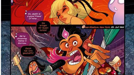 Magische Musik: Eine Doppelseite aus „Das UPgrade“.