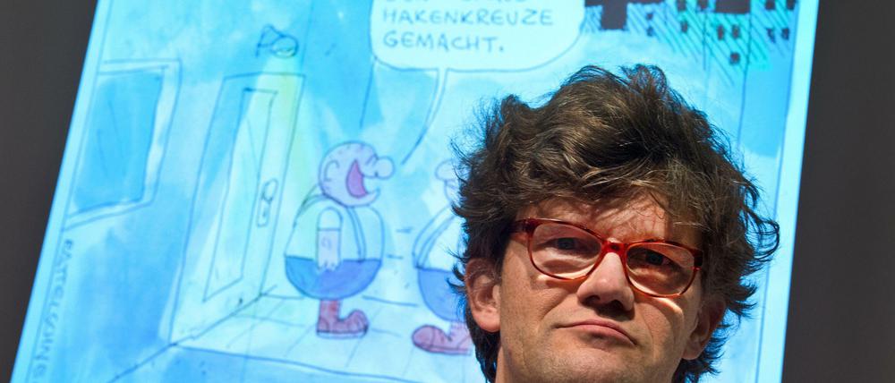 Eigenwilliger Humor: Marcus Weimer auf der Buchmesse.