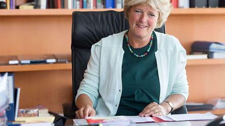 Kulturstaatsministerin Monika Grütters in ihrem Büro im Kanzleramt.