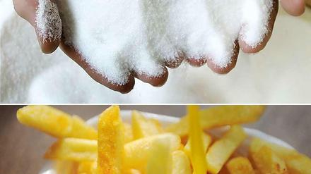 Werden billiger: Pommes frites und Zucker.