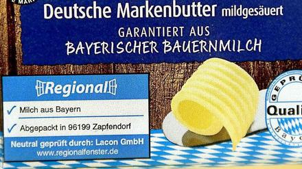 Was drauf steht, ist auch drin: Mit dem hellblauen Regionalfenster sollen Verbraucher verlässliche Informationen bekommen.
