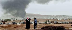 Zurzeit geht es bei den Luftangriffen vor allem um die Verteidigung der syrischen Kurdenenklave Kobane.