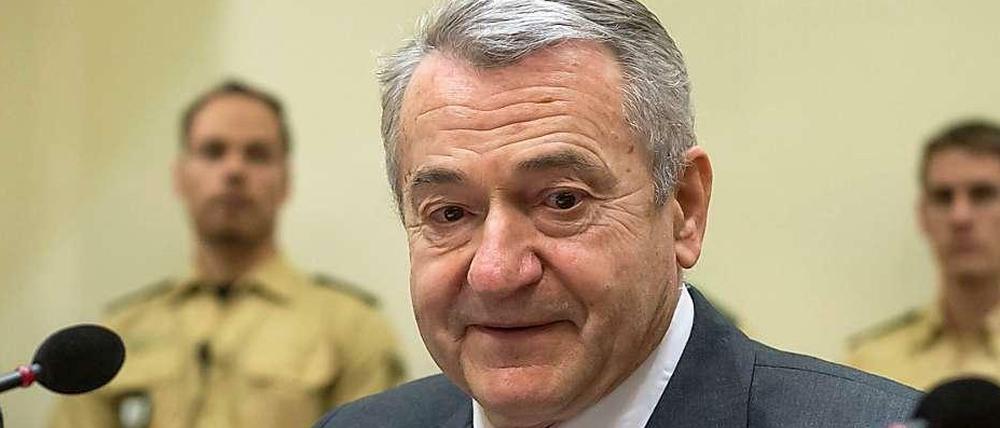 Der ehemalige jugoslawische Geheimdienstchef Zdravko Mustac am Freitag in München vor dem Oberlandesgericht.