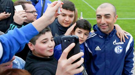 Alle zusammen. Di Matteo beim Training.