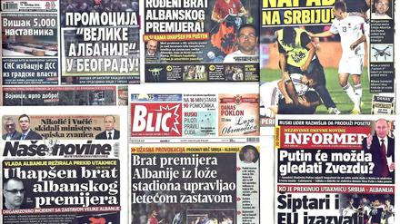 Das Skandalspiel zwischen Serbien und Albanien ist weiter das Topthema in den Medien beider Länder.