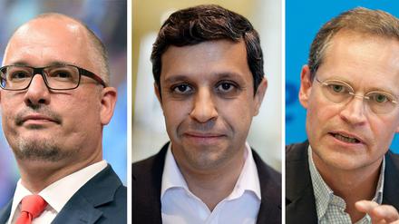 Einer macht das Rennen: Jan Stöß, Raed Saleh und Michael Müller ( von links)