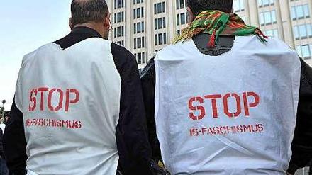 Demonstration gegen den Terrorismus des "Islamischen Staats" in Berlin. 