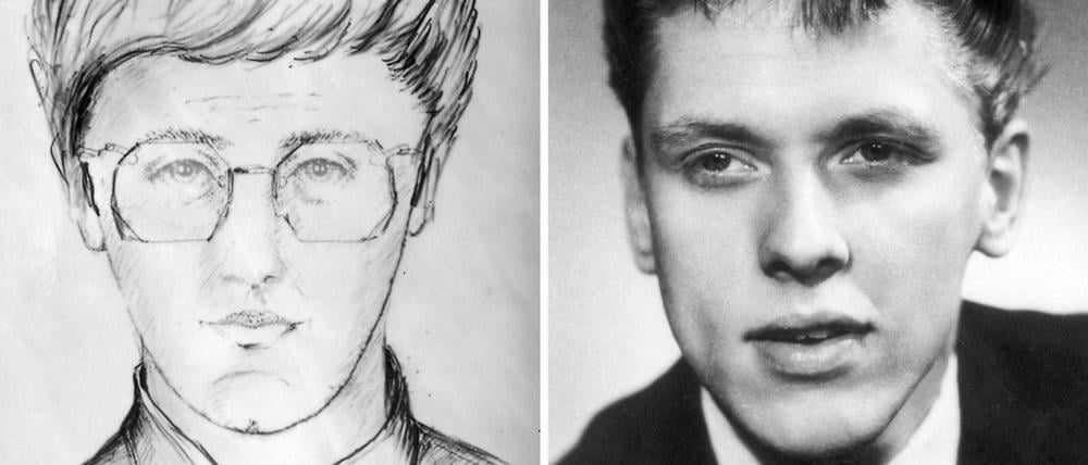 Folgen Sie diesem Mann! Der DDR-Staatssicherheit gelang es Ende der 70er Jahre nicht, ein aktuelles Porträtfoto von Michael Mara zu bekommen, es lag ihr nur eine Aufnahme des 19-jährigen Rekruten von 1961 vor (rechts). Darum beauftragte die Stasi einen Zeichner, auf Grundlage des Jugendfotos ein Phantombild ihrer Zielperson zu erstellen. Eine Ähnlichkeit kann im Rückblick allerdings nur schwer festgestellt werden.