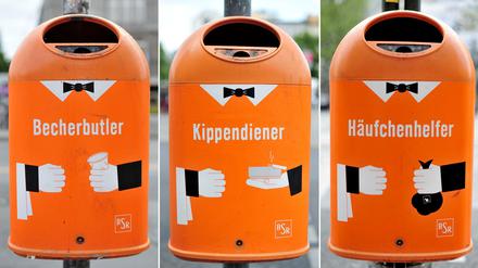 Wer kann seine Zigarette bei so charmanten Sprüchen noch auf den Boden schnippen?