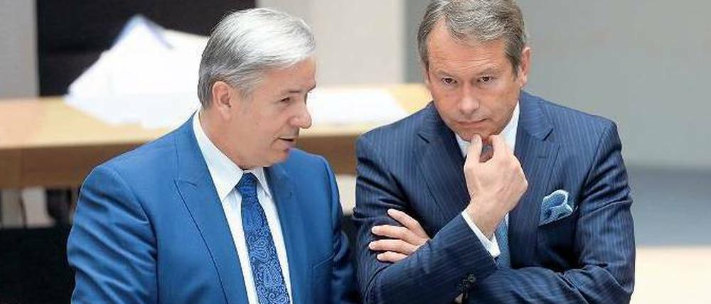 Solo für zwei. Dicke Freunde sind Wowereit und Nußbaum nie geworden, aber sie hatten eine gute Zweckgemeinschaft. Und Wowereit war der Einzige, der Nußbaum ungestraft rüffeln durfte. 