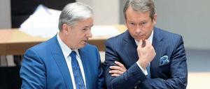 Solo für zwei. Dicke Freunde sind Wowereit und Nußbaum nie geworden, aber sie hatten eine gute Zweckgemeinschaft. Und Wowereit war der Einzige, der Nußbaum ungestraft rüffeln durfte. 