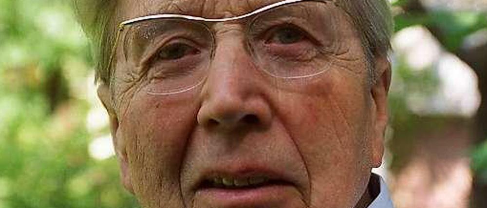 Hermann Lenz (1913 - 1998), hier auf einem Bild aus dem Jahr 1991. Es hatte fast 30 Jahre gedauert, bis er einer breiteren Öffentlichkeit bekannt wurde - 1978, als er den Georg-Büchner-Preis erhielt. 