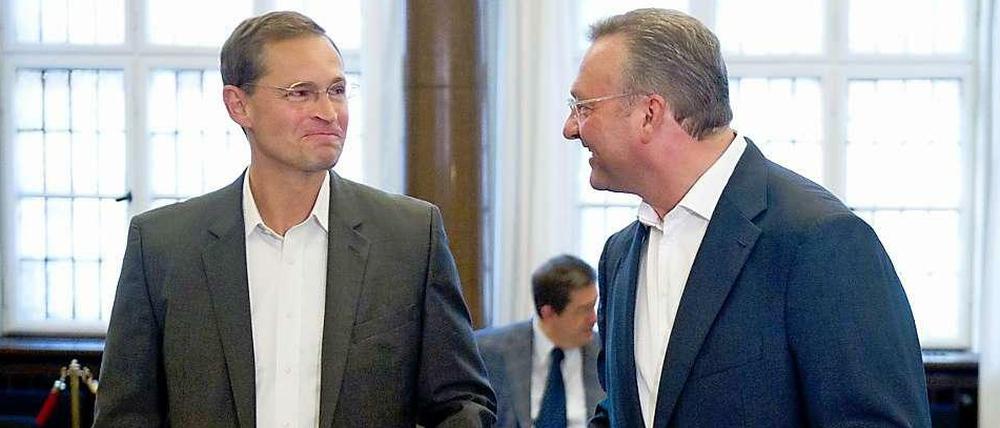 Michael Müller als designierter Bürgermeister, Frank Henkel: In der Berliner Koalition gibt es jetzt nicht nur personell Bewegung. 