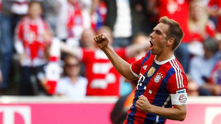 Bayern-Kapitän Philipp Lahm gelang gegen Werder Bremen ein Doppelpack.