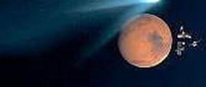 Kontakt. Der Komet Siding Spring begegnet dem Mars.