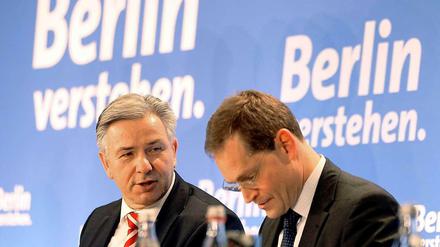 Der (noch) amtierende und sein designierter Nachfolger: Klaus Wowereit (l.) und Michael Müller. 
