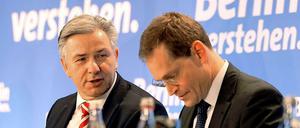 Der (noch) amtierende und sein designierter Nachfolger: Klaus Wowereit (l.) und Michael Müller. 