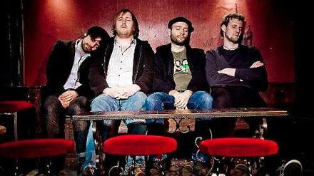 Die Lesedüne mit Sebastian Lehmann, Julius Fischer, Marc-Uwe Kling und Maik Martschinkowsky.