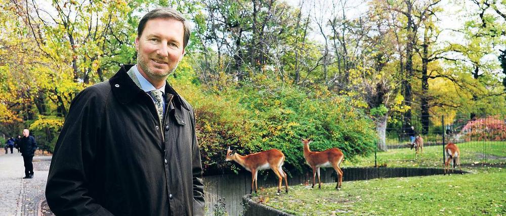 Ein weites Beschäftigungsfeld. Der neue Zoo-Chef Andreas Knieriem muss in der nächsten Zeit viele Probleme in Zoo und Tierpark lösen. Der Tierpark ist so gut wie pleite. 