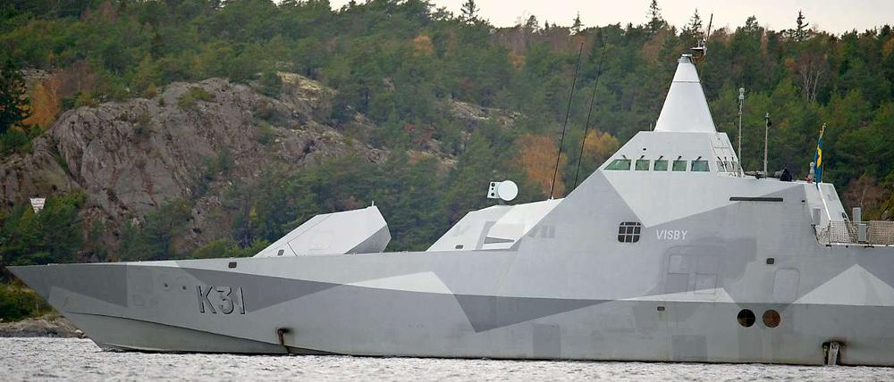 Auch die schwedische Korvette "HMS Visby" war in die Suche nach dem unbekannten Unterwasserobjekt einbezogen.