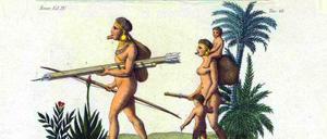 Ein Bild des Häuptlings Brasil der Botocudos, eines Eingeborenenstammes in Brasilien, der den Erbgutanalysen zweier Schädel nach polynesischen Ursprungs sein soll.