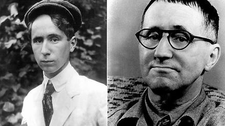 Bilder von Bertolt Brecht aus den Jahren 1918 und 1970.